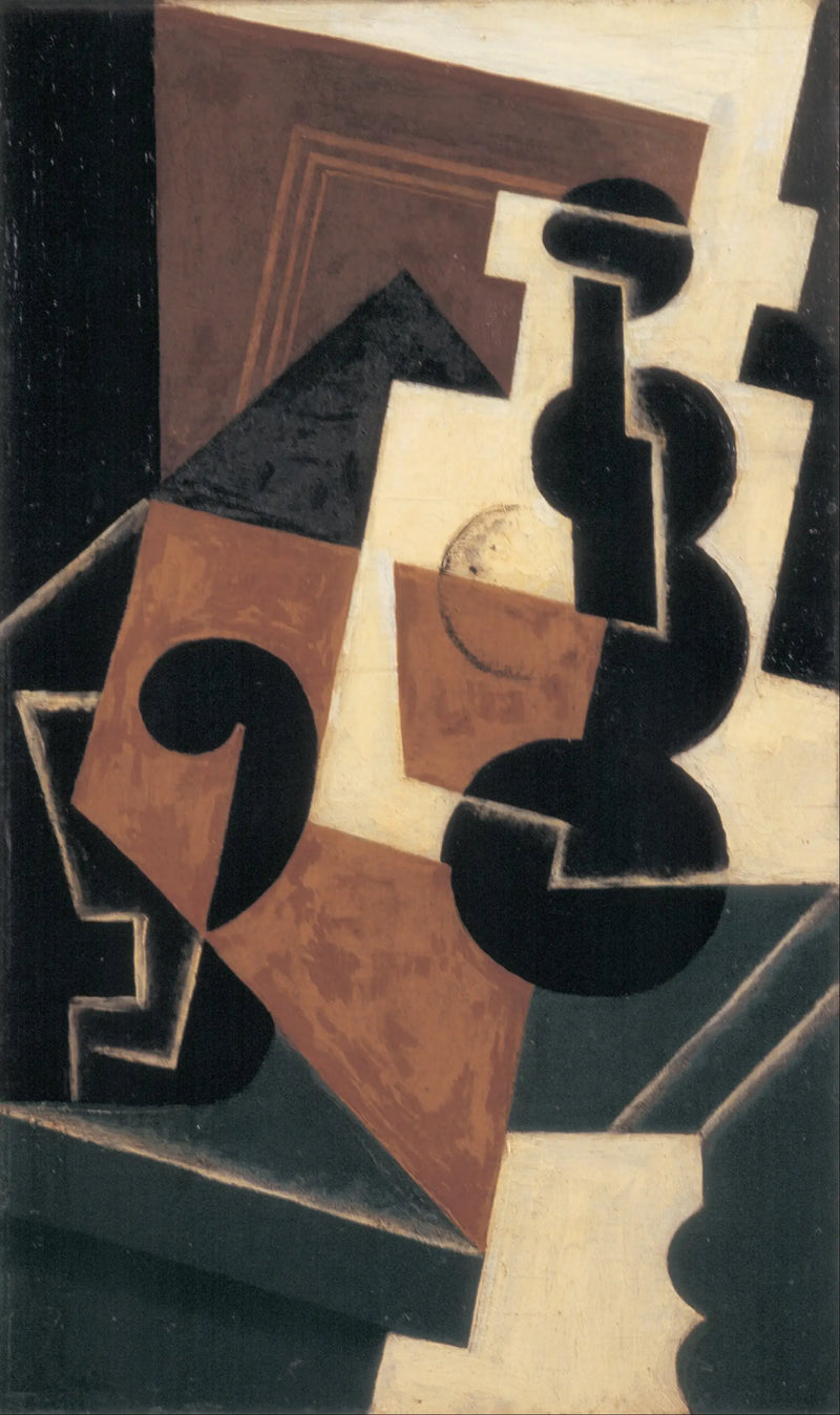 Sklo a láhev na vodu - Juan Gris