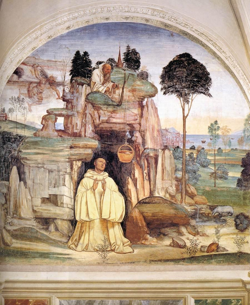 Život svatého Benedikta, Scéna 5 Jak démon rozbil zvonek - Il Sodoma (Giovanni Antonio Bazzi)