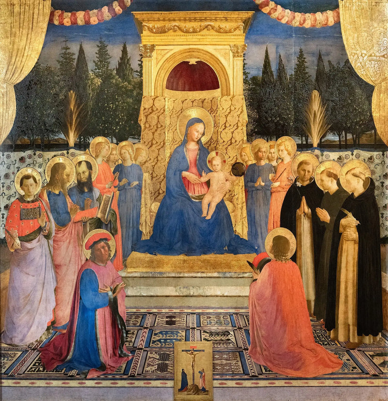 Panna s dítětem s svatými - Fra Angelico