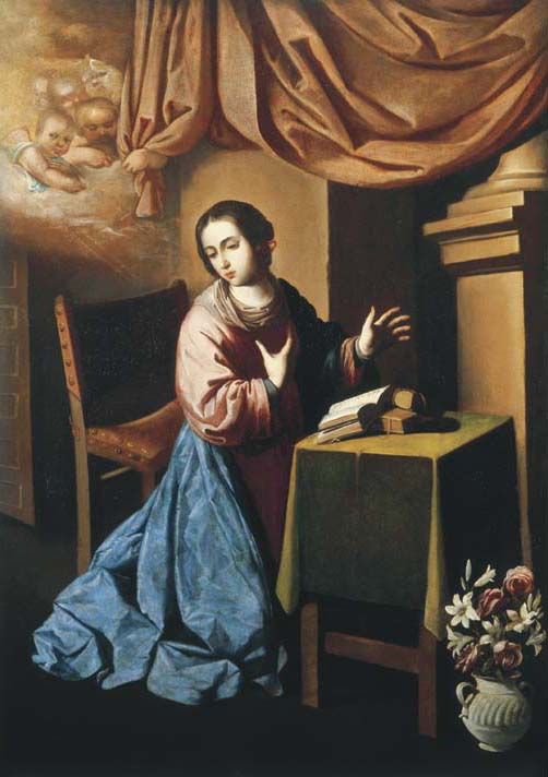 Panna Marie Zvěstování - Francisco de Zurbarán