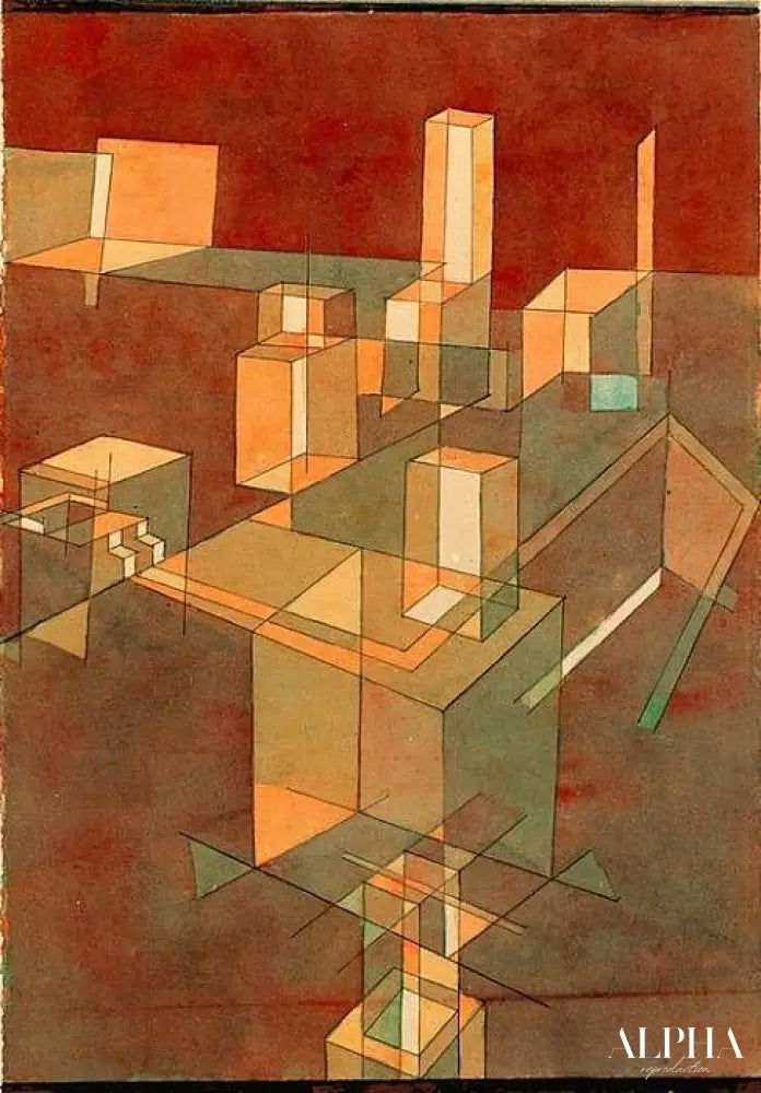 Ville italienne - paul klee - Reproductions de tableaux et peintures haut de gamme