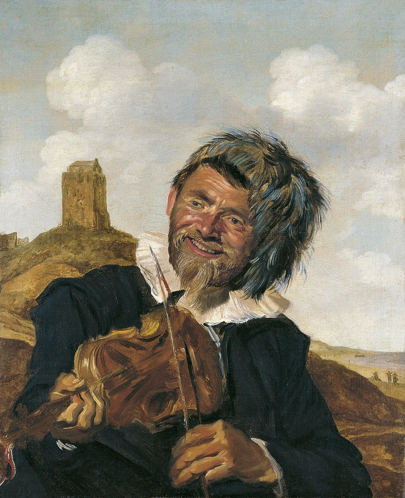 Levý houslista v krajině dun - Frans Hals