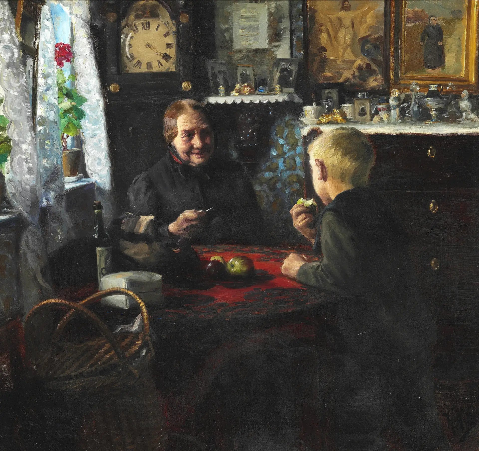 Visite à grand-mère - H. A. Brendekilde - Alpha Reproduction