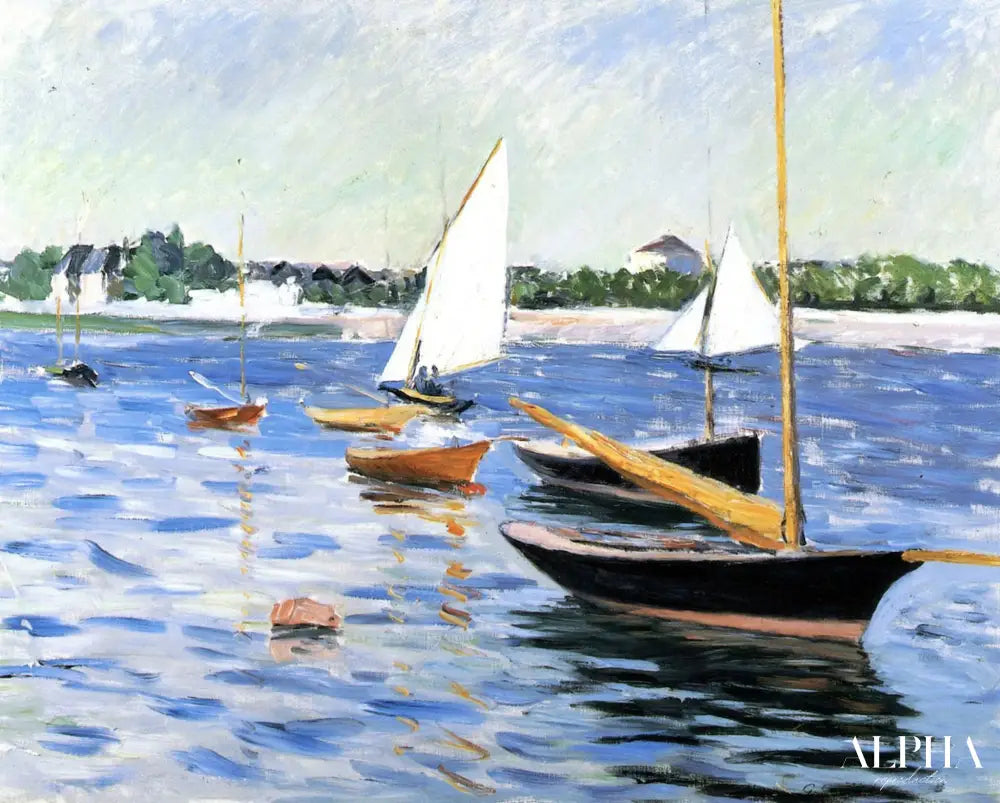 Voiliers à Argenteuil de Caillebotte - Reproductions de tableaux et peintures haut de gamme