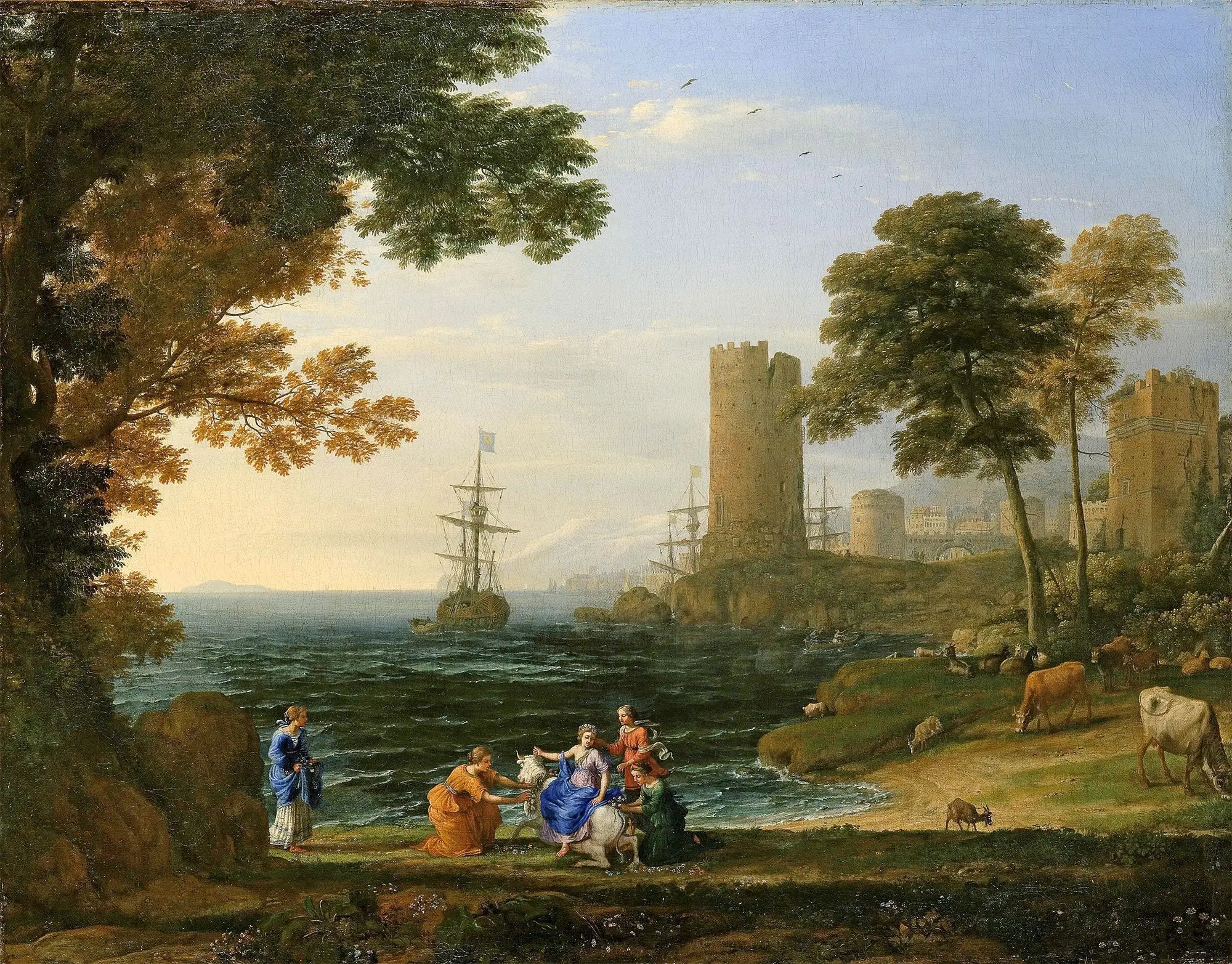 Vue de la côte avec l’enlèvement d’Europe - Claude Lorrain - Alpha Reproduction