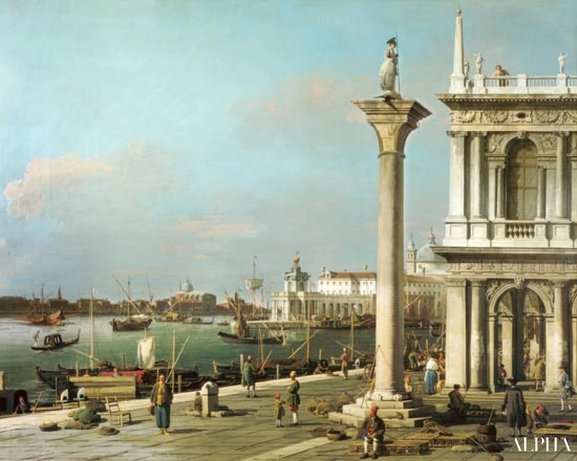 Vue de l'entrée du Grand Canal depuis la Piazzetta - Canal Giovanni Antonio - Reproductions de tableaux et peintures haut de gamme