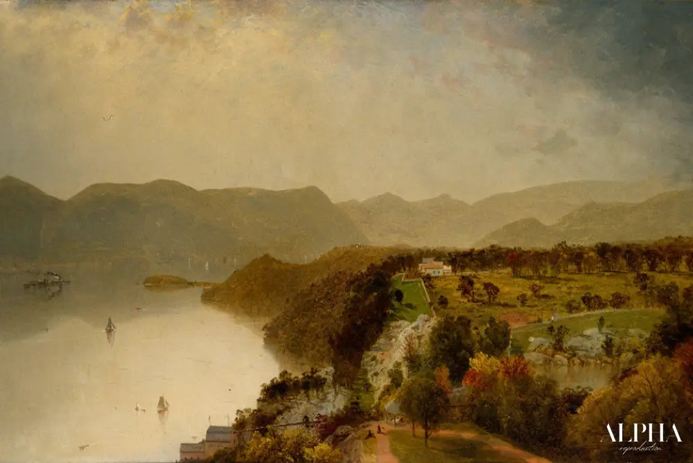 Vue de l'hôtel Cozzen's près de West Point, N.Y. - John Frederick Kensett - Reproductions de tableaux et peintures haut de gamme