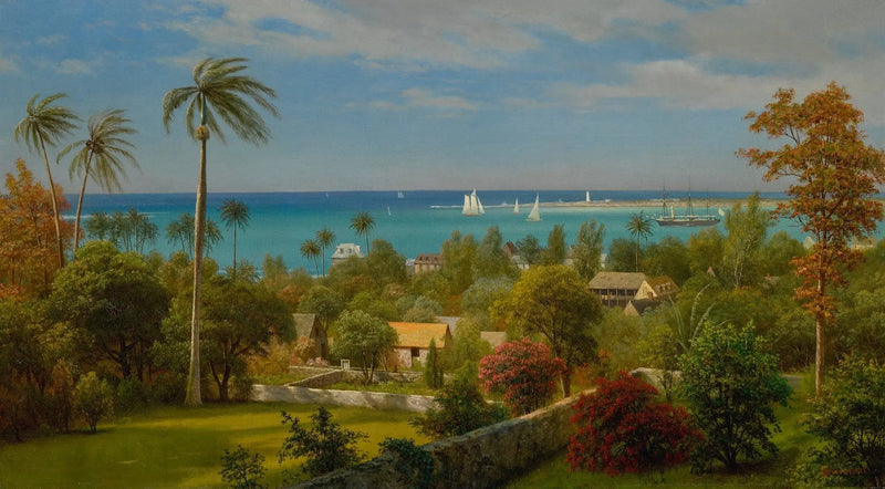 Pohled na Nassau, na Bahamských ostrovech - Albert Bierstadt