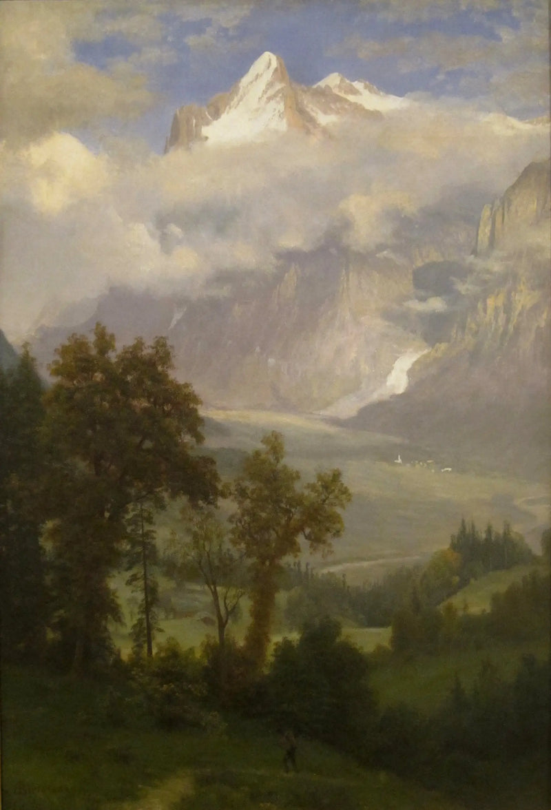 Pohled na Wetterhorn z údolí Grindelwald - Albert Bierstadt